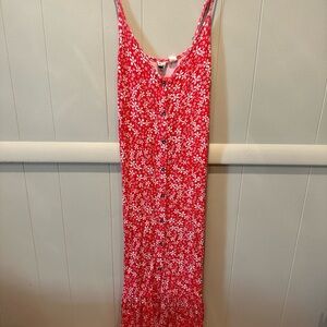Roxy Red and White Floral Dress